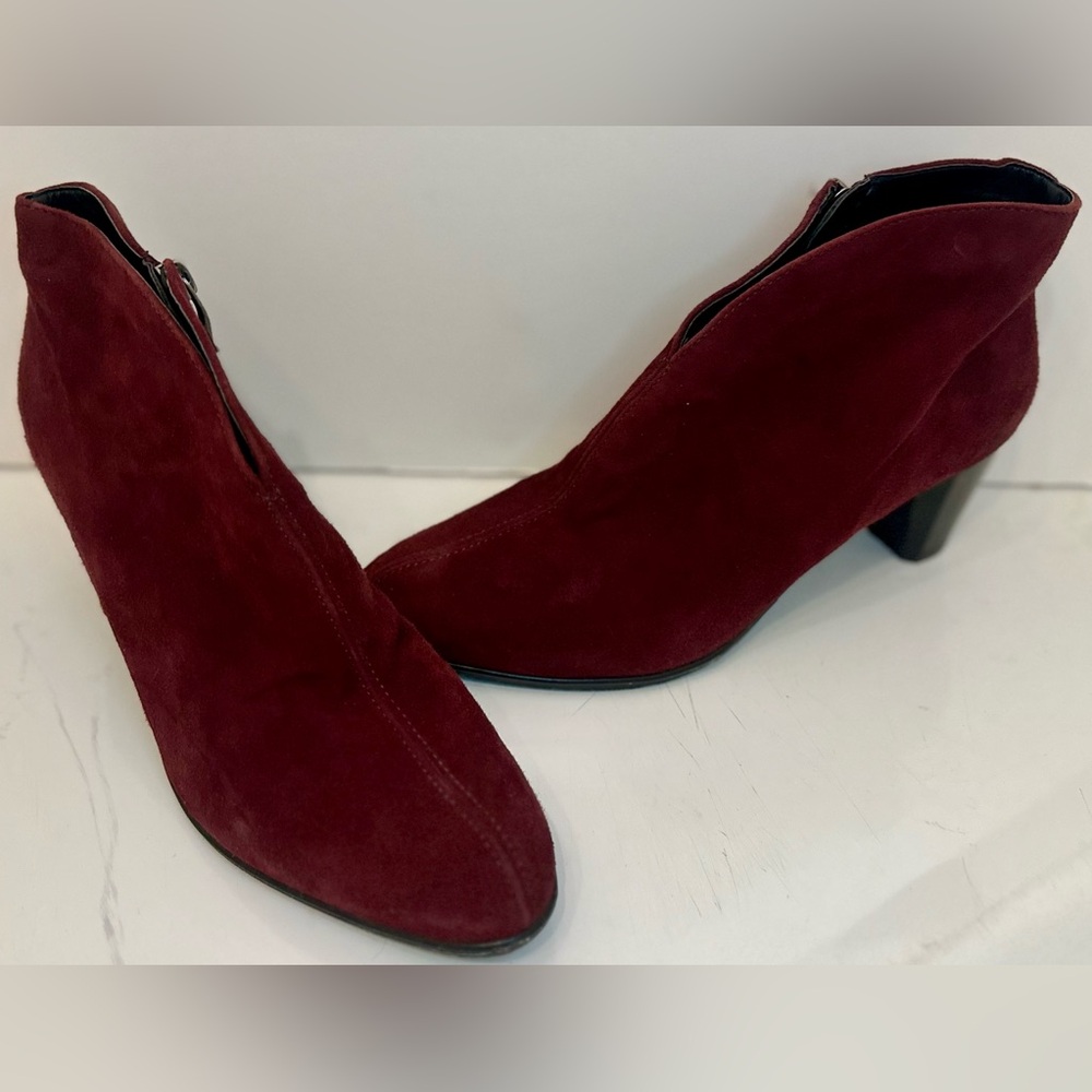 Ara Deep Red Ankle Booties - FINAL PRICE